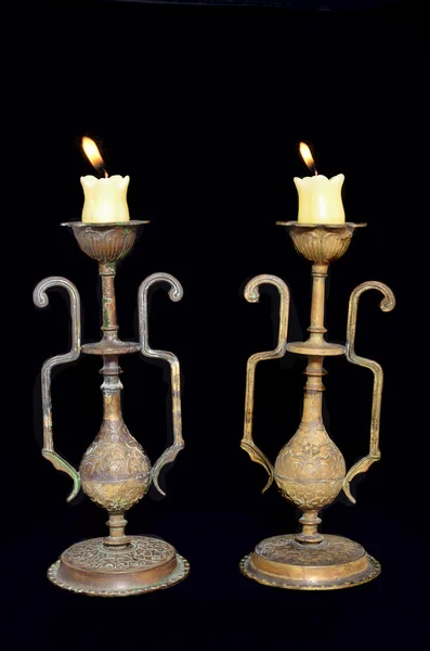 Kerzenständer aus Bronze — Stockfoto