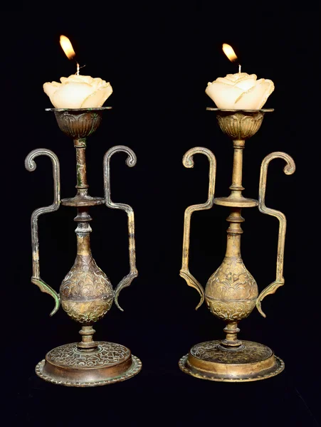Kerzenständer aus Bronze — Stockfoto