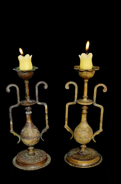 Candleholders the bronze — Stock Photo, Image