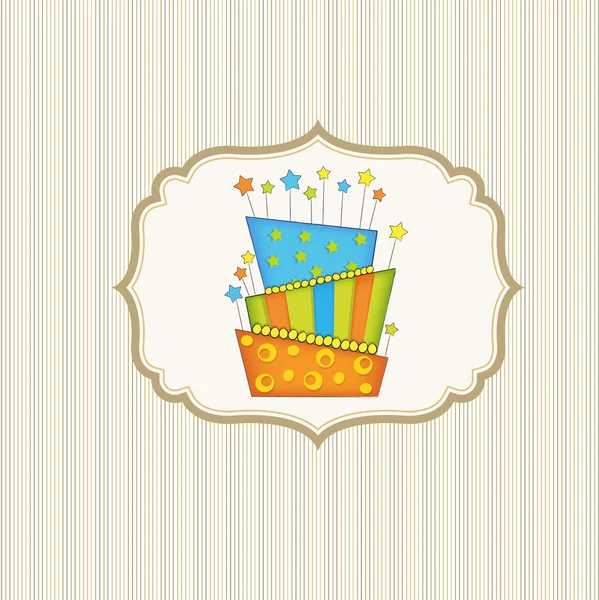 Birthday background with cake — Stock Vector