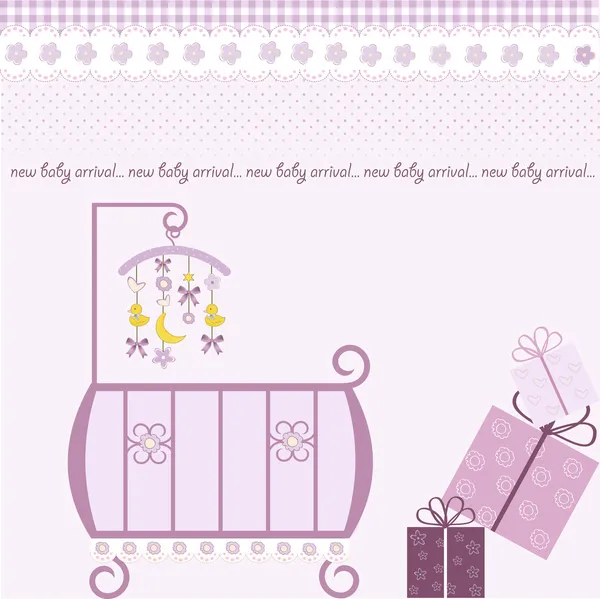 Baby girl shower invitation — Stock Photo, Image