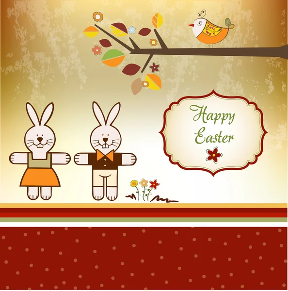 Easter background with rabbit — Stock Photo, Image