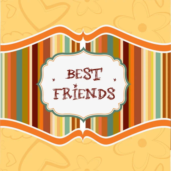 Beste Freunde Karte — Stockfoto