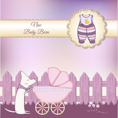 New baby greeting card clipart