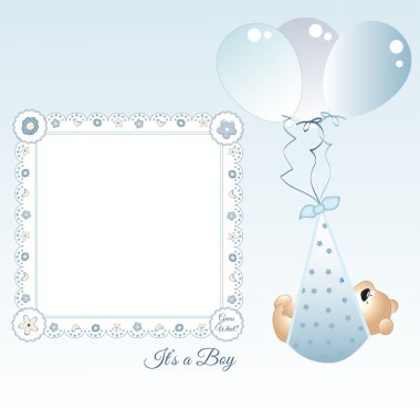 Baby frame announcement clipart