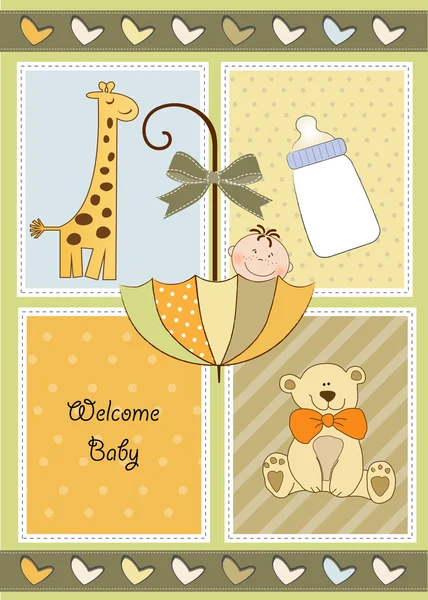 新しい赤ちゃんのシャワーの招待状 — ストック写真