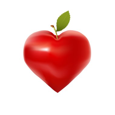 Apple heart clipart