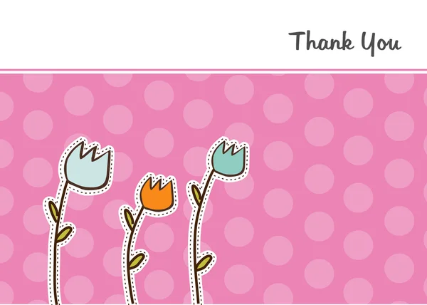 Přání s poděkováním květiny — Stock fotografie