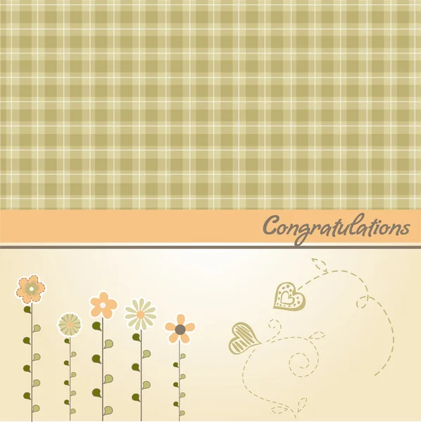 Congratulation floral card — Stock Photo, Image