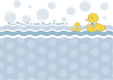 Baby shower invitation clipart