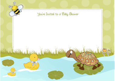 Baby shower announcement clipart