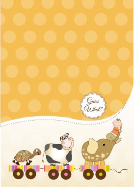 Customizable baby card clipart