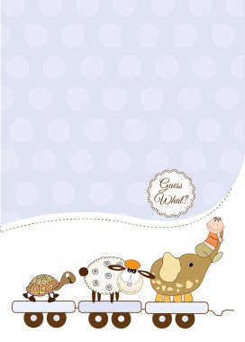 Customizable baby card clipart