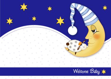 Baby arrival card clipart