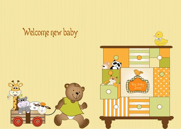 Tarjeta de felicitación Baby shower —  Fotos de Stock