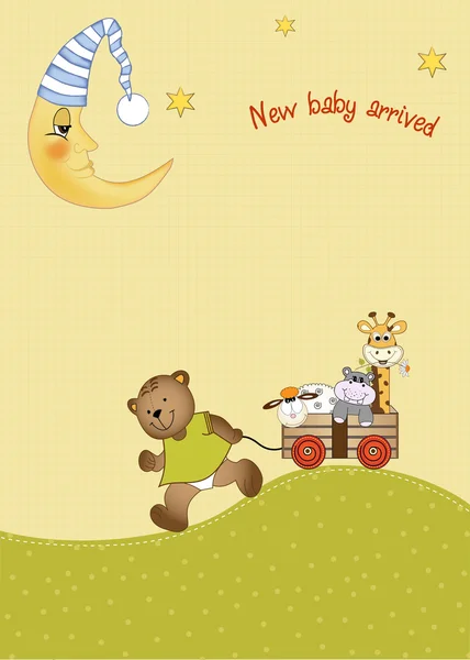 Bebê chuveiro cartão de saudação — Fotografia de Stock