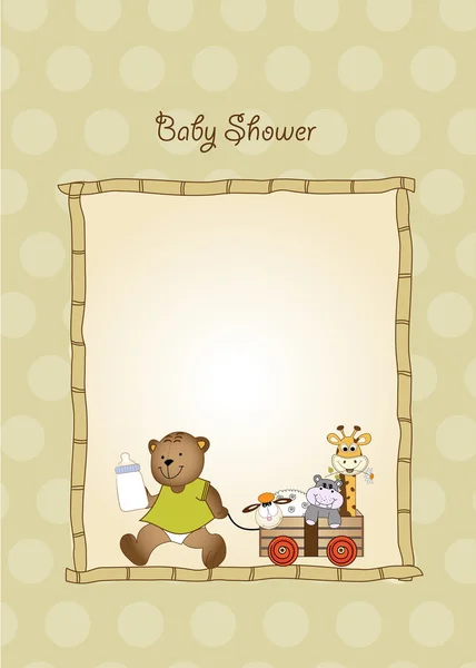Baby dusch gratulationskort — Stockfoto