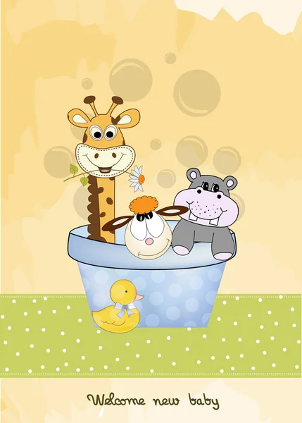 動物の赤ちゃんのシャワー — ストック写真