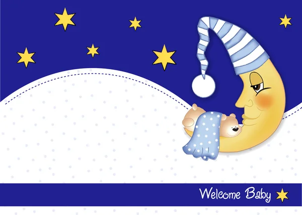 Welcome baby card — Stock Photo, Image