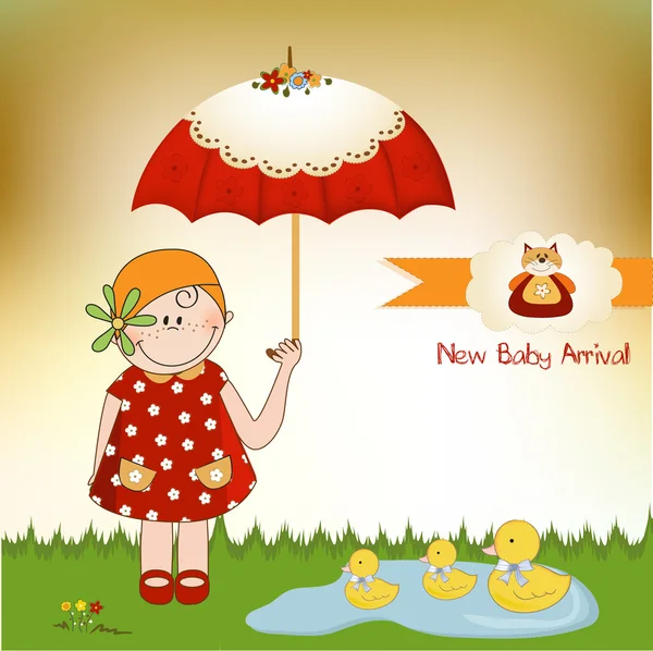 Baby-Ankunftskarte — Stockfoto