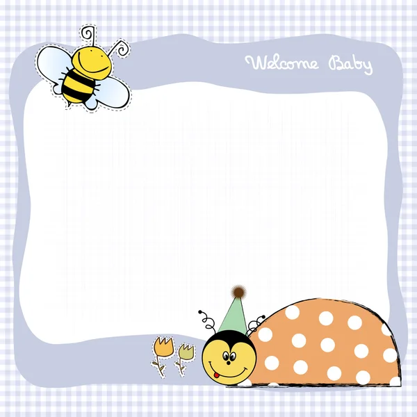 Happy birthday card with ladybug — Stock Photo, Image