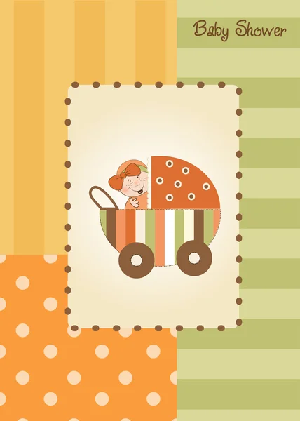 Baby brusebad annonceringskort - Stock-foto