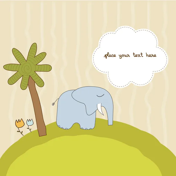 一个小小的大象 — 图库照片