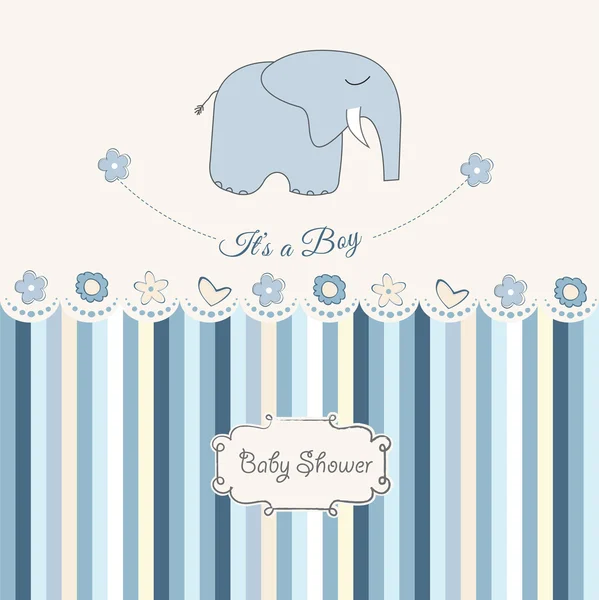 Baby meisje douche kaart — Stockfoto