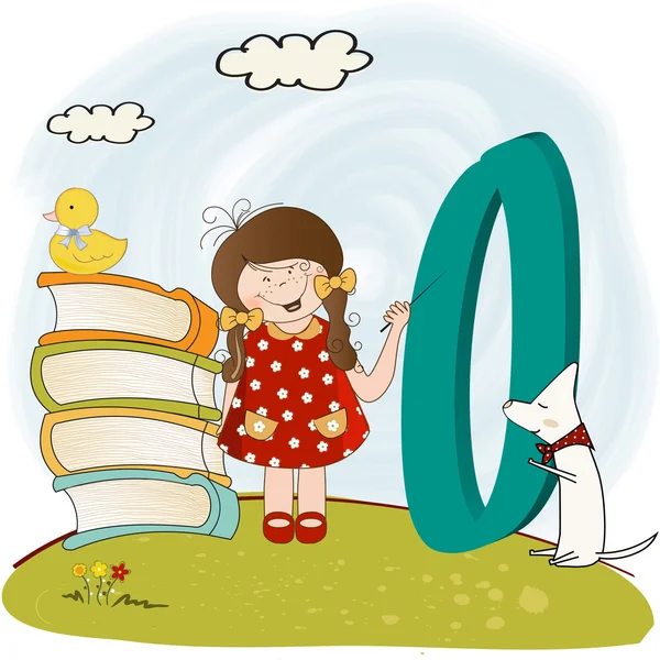 Children alphabet letters ''o'' — 스톡 사진