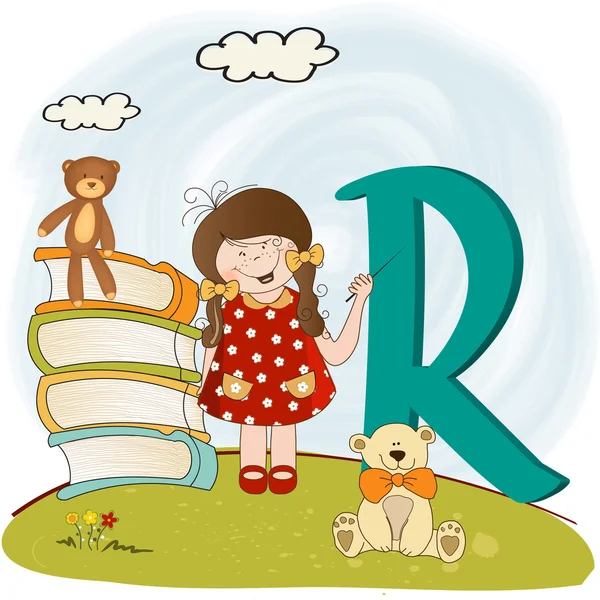 Letras do alfabeto infantil "r" — Fotografia de Stock