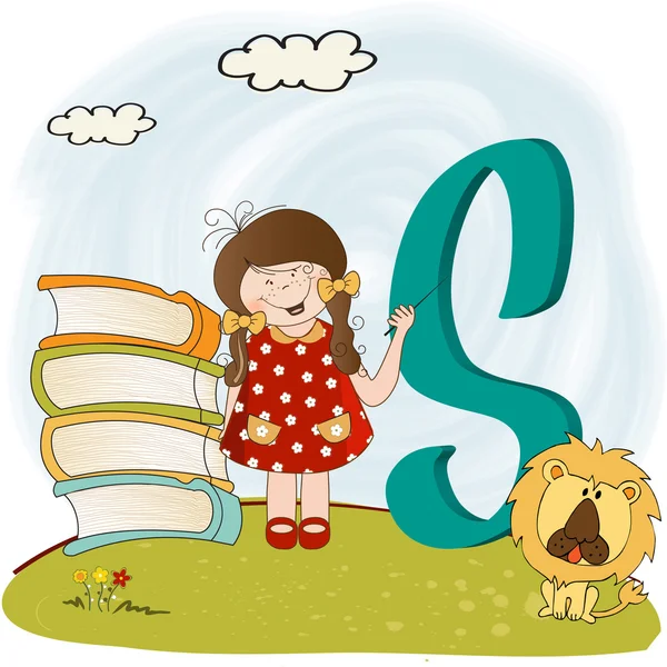Kinder Alphabet Buchstaben "s" — Stockfoto