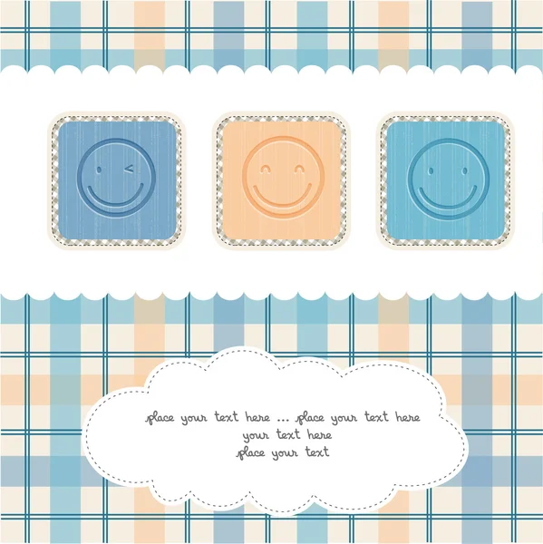 Cartão de saudação rostos felizes — Fotografia de Stock