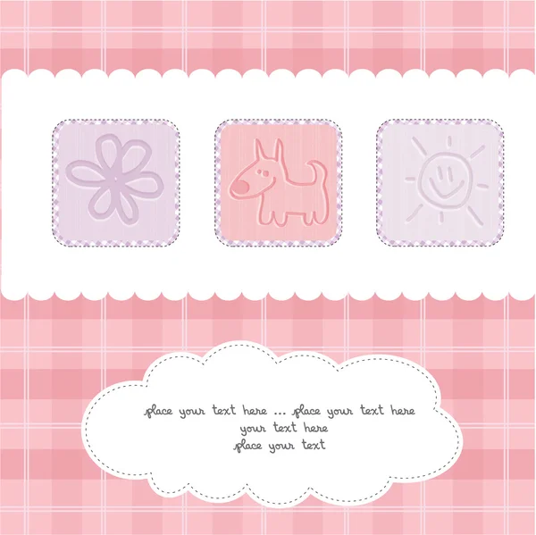 Sweet Welcome the new baby Card — стоковое фото