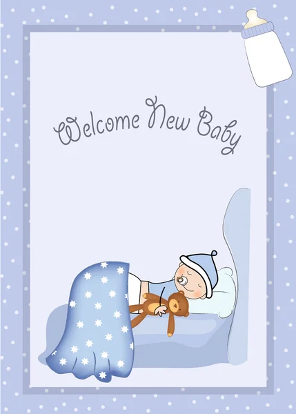 Bienvenido nuevo bebé niño — Foto de Stock