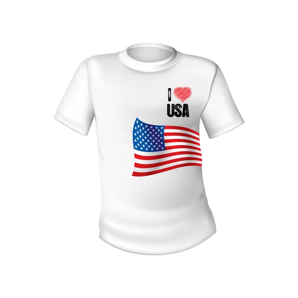T-shirt americana elegante — Fotografia de Stock