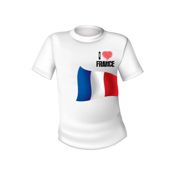 Frankrike t-shirt flagga — Stockfoto