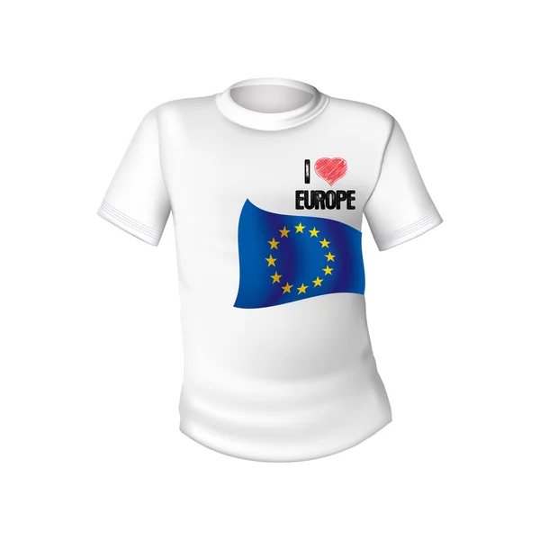 Σημαία της Ευρωπαϊκής Ένωσης t-shirt — Φωτογραφία Αρχείου