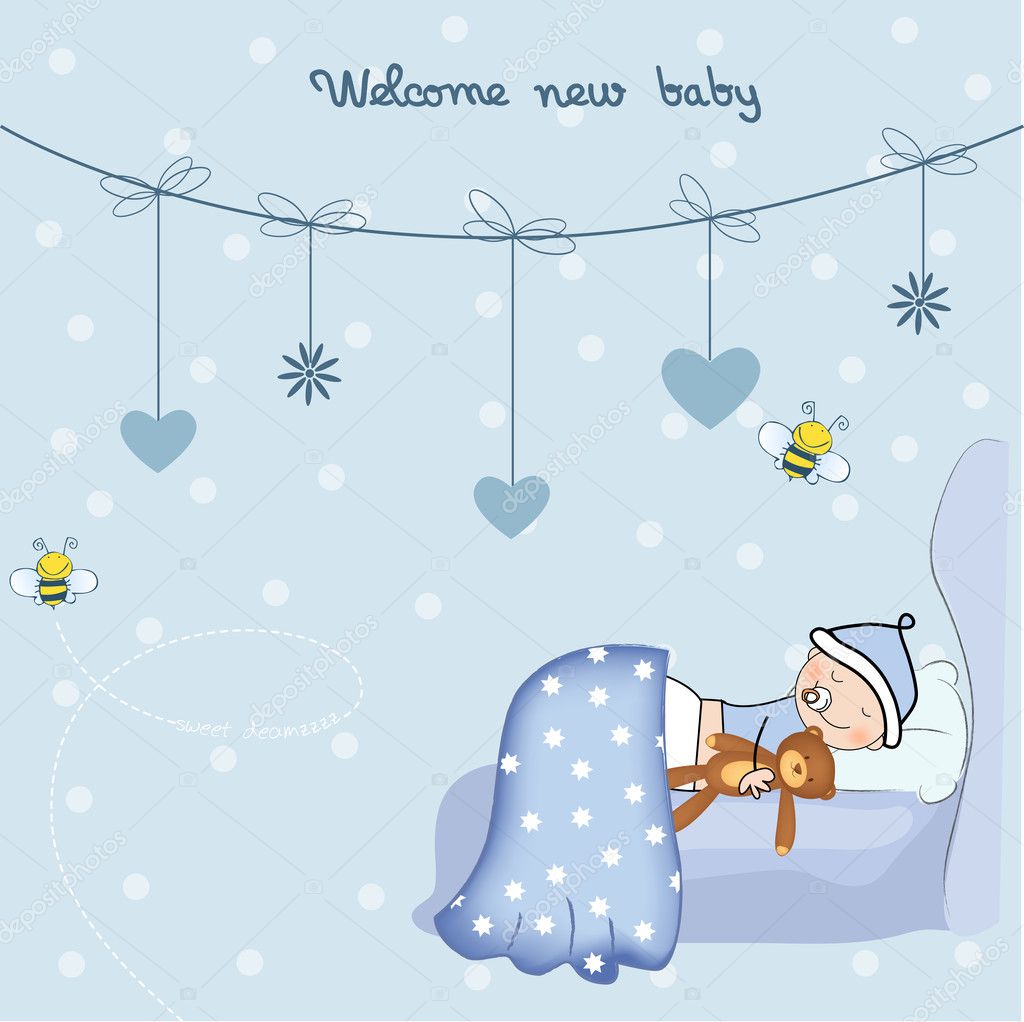 Baby Shower Design Welcome Baby Hello Baby Stock Illustration - Download  Image Now - Newborn, Baby - Human Age, Baby Boys - iStock