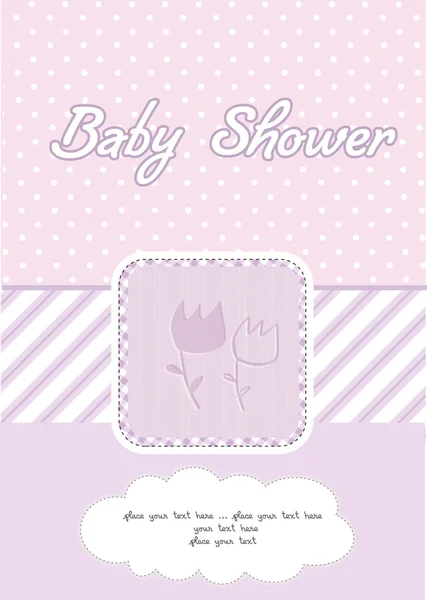 Tarjeta de ducha de bebé niña — Foto de Stock