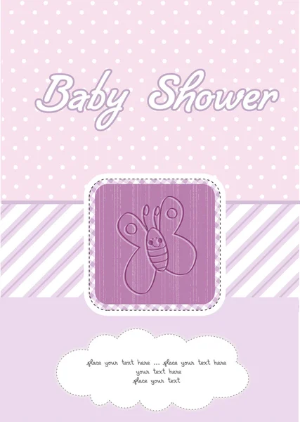 Dziecko dziewczyna prysznic karty — Zdjęcie stockowe