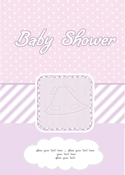 베이비걸 샤워 카드 — 스톡 사진