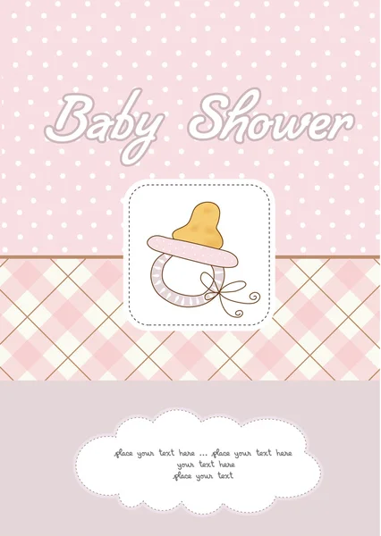 Tarjeta de ducha de bebé niña —  Fotos de Stock