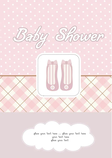 Tarjeta de ducha de bebé niña —  Fotos de Stock