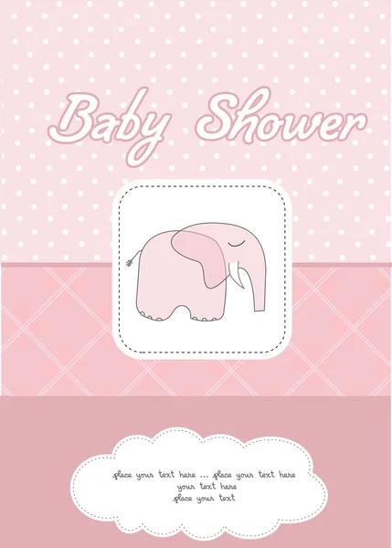Baby girl shower card — Stock Photo, Image