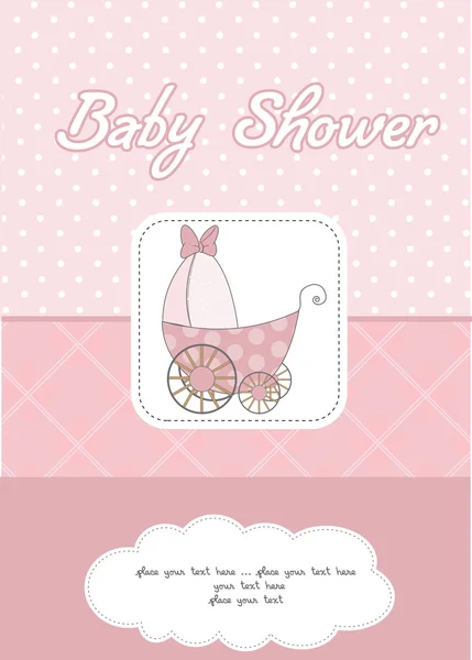 베이비걸 샤워 카드 — 스톡 사진