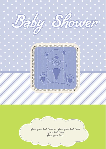 Tarjeta de ducha bebé niño — Foto de Stock