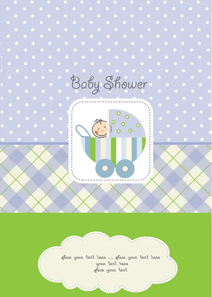 Dziecko chłopiec prysznic karty — Zdjęcie stockowe