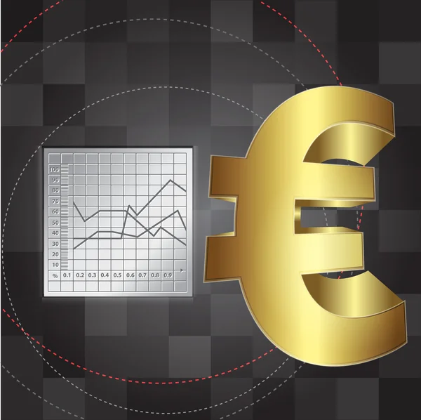 Antecedentes financeiros com sinal euro — Fotografia de Stock