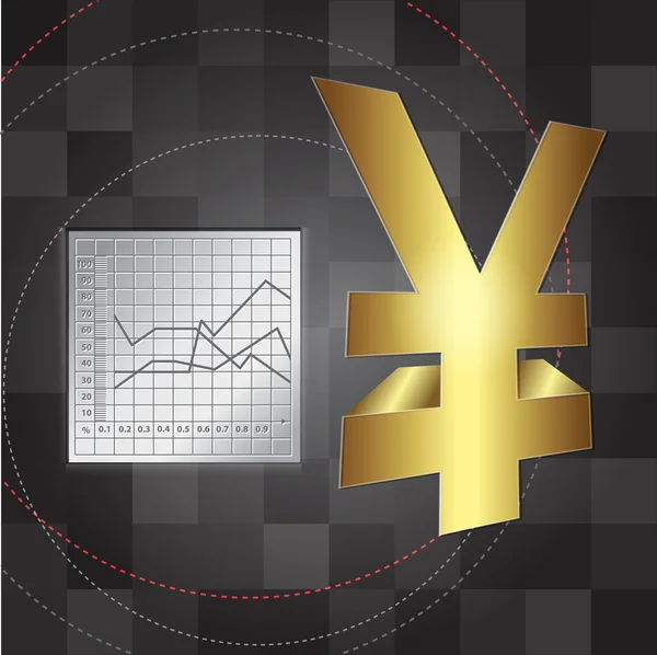 Fondo financiero signo de yen 3d —  Fotos de Stock