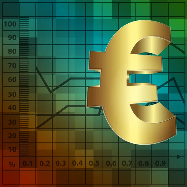 Financial background with euro sign — Stock Photo, Image